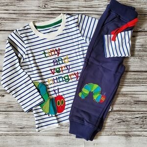 Eric Carle The Very Hungry Caterpillar Long-Sleeve Top and Pants Outfit NWT